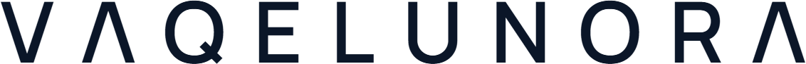 VAQELUNORA wordmark (navy)